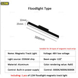 Modern Magnetic Track Lights Embedded LED Spotlight Downlight Living Room Without Main Light Lighting Grille Lamp Series