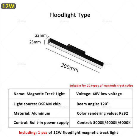  Modern Magnetic Track Lights Embedded LED Spotlight Downlight Living Room Without Main Light Lighting Grille Lamp Series