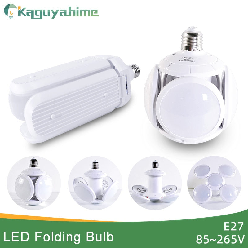 Kaguyahime 1/2pcs LED E27 Bulb 40W Football Bulb AC 85-265V Foldable Fan Blade Bulb Spotlight Lampada For Home Ceiling Light