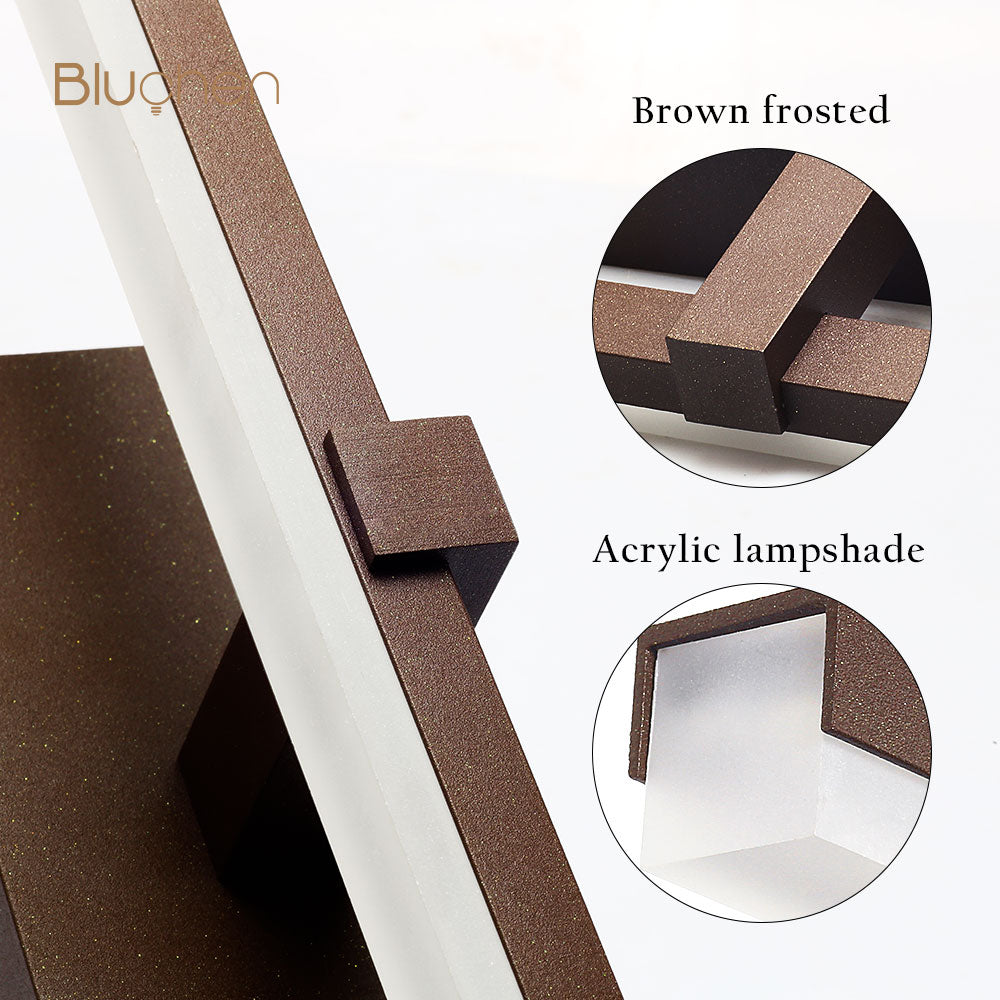 Modern Wall Light Fixture Brown White Silver Golden Led Wall Lamp 55 80 100 cm Long Picture Light Aluminum Bathroom Mirror Light