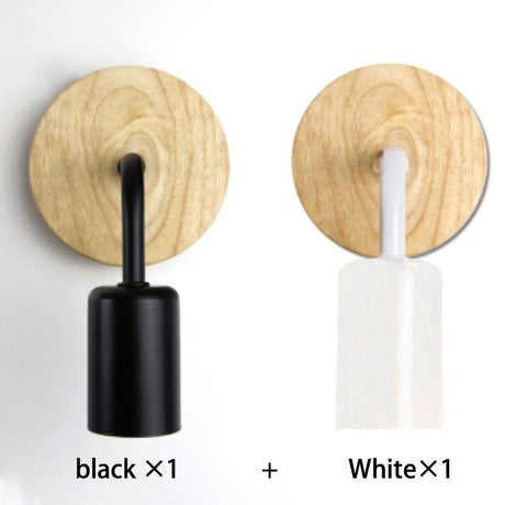 2pcs/lot Nordic Wood Wall Lamp Sconce E27 85-265V Retro Vintage Indoor Lighting Bedroom Living Room For Home Wall Light Fixture
