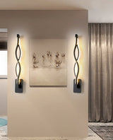 Modern Minimalist Wall Lamps Living Room Bedroom Bedside Luster AC90V-260V LED Indoor black white Lamp Aisle Lighting decoration