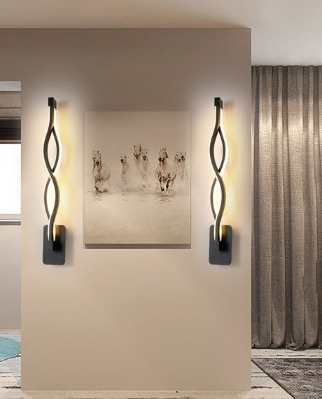 Modern Minimalist Wall Lamps Living Room Bedroom Bedside Luster AC90V-260V LED Indoor black white Lamp Aisle Lighting decoration