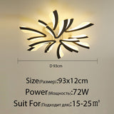 Acrylic New Modern LED Ceiling Lights Living Dining Room Kitchen Bedroom Indoor Lamps Lighting Fixtures With Remote AC 90-260V