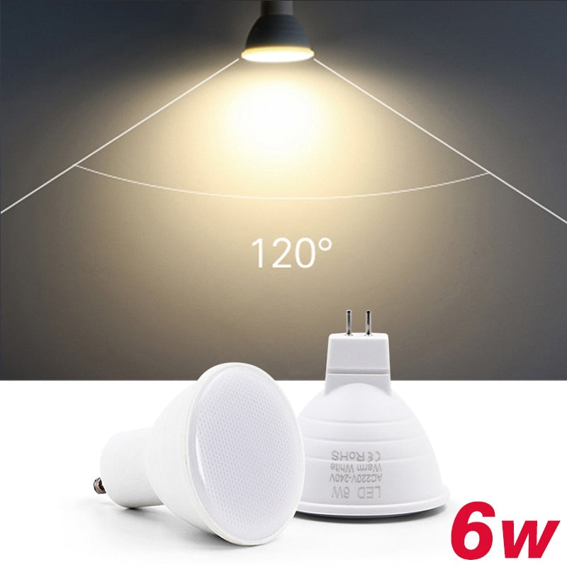 Bombillas LED Lamp GU10 MR16 220V LED spotlight 3W 6W LED Downlight ceiling light Lampara LED bulb