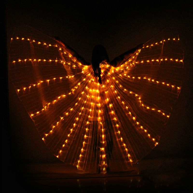  Rainbow Color Alas Angle Led Wings Adult Led Costume Circus Led Light Luminous Costumes Party Show Isis Wings Dancewear