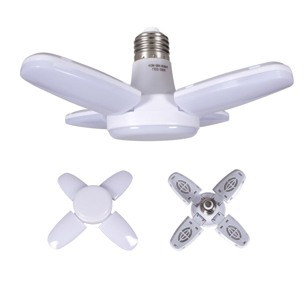 Led bulb light fan blade timing light foldable light AC85-265V 28W with remote control Lampada home living room garage lighting