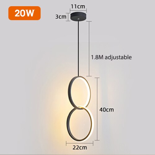 Novelty Nordic Led Pendant Lights For Living Room Bedroom Bedside Bar Wall Decor Lighting Geometry Hanging Lamps Kitchen Fixture