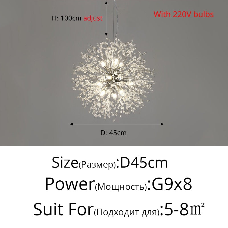 Nordic modern led chandelier Living bedroom dining room firefly chandelier Simple home intdoor lighting decoration ceiling lamps