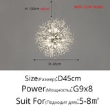 Nordic modern led chandelier Living bedroom dining room firefly chandelier Simple home intdoor lighting decoration ceiling lamps