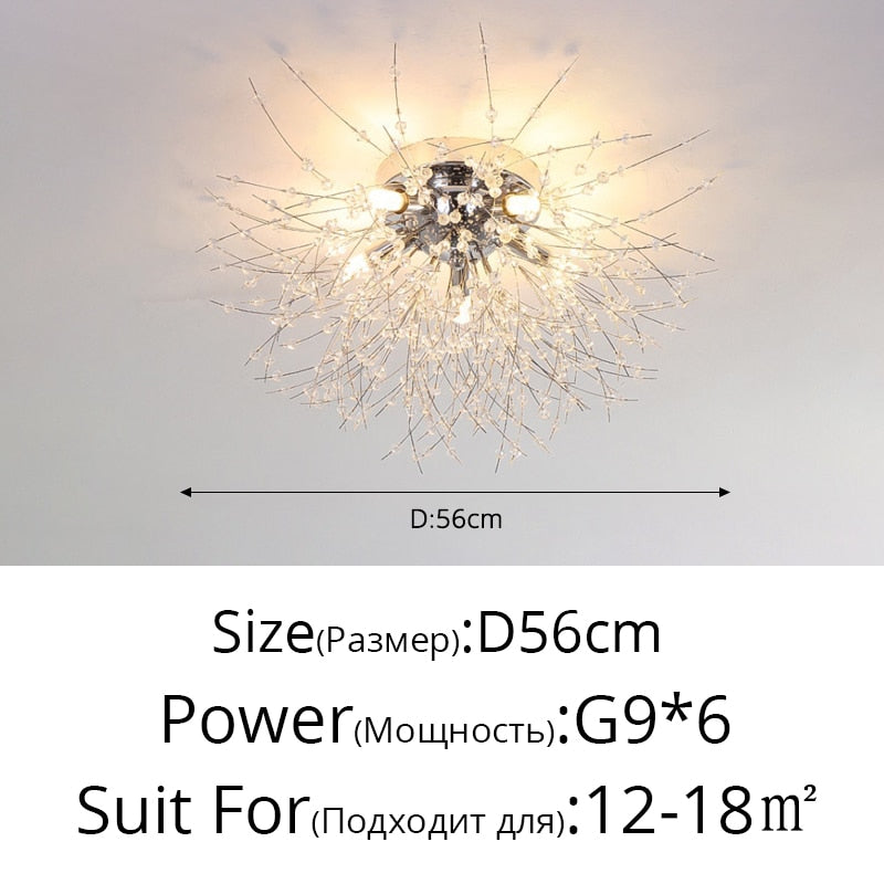 Nordic modern led chandelier Living bedroom dining room firefly chandelier Simple home intdoor lighting decoration ceiling lamps