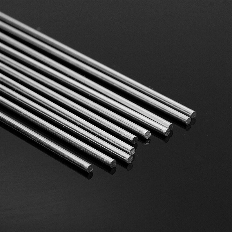 10Pcs Aluminum Welding Wires 3MM  Low Temperature Melt Sodering Flux Welding Rods Solution Welding Flux-Cored Rods Metalworking