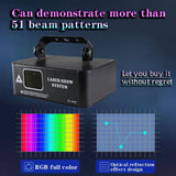 NEW 500mw RGB Laser Beam Line Scanner Projector DJ Disco Stage Lighting Effect Dance Party Wedding Holiday Bar Club DMX Lights