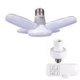 Led bulb light fan blade timing light foldable light AC85-265V 28W with remote control Lampada home living room garage lighting