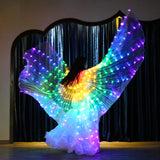  Rainbow Color Alas Angle Led Wings Adult Led Costume Circus Led Light Luminous Costumes Party Show Isis Wings Dancewear