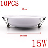 10PCS LED Downlight Ceiling 5W 7W 9W 12W 15W Warm white/cold white led light AC 220V 230V 240V