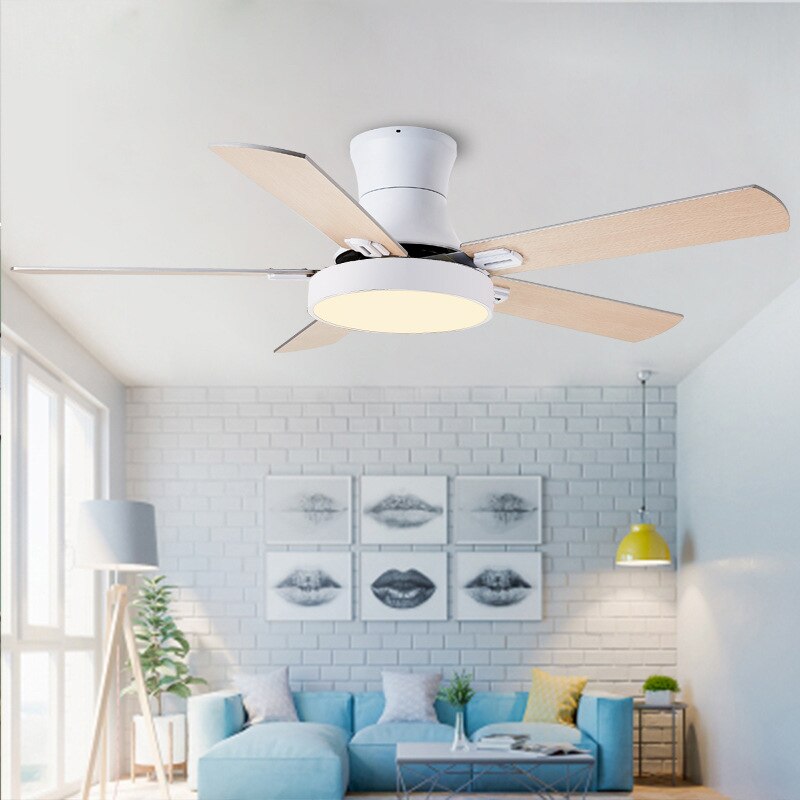 52 inch modern ceiling fan fans with lights remote control ventilator lamp bedroom decor air cooling  five blade