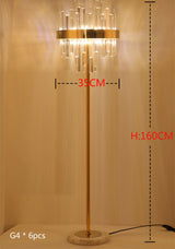 New Luxury Modern Crystal Gold Stand Floor Lamp LED For Bedroom Living Room Indoor Home Light Fixtures