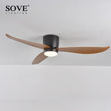 SOVE Modern Led Ceiling Fans With Lights Ceiling Light Fan Lamp Ceiling Fan With Remote Control Decorative BedroomHome 220v