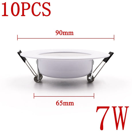 10PCS LED Downlight Ceiling 5W 7W 9W 12W 15W Warm white/cold white led light AC 220V 230V 240V