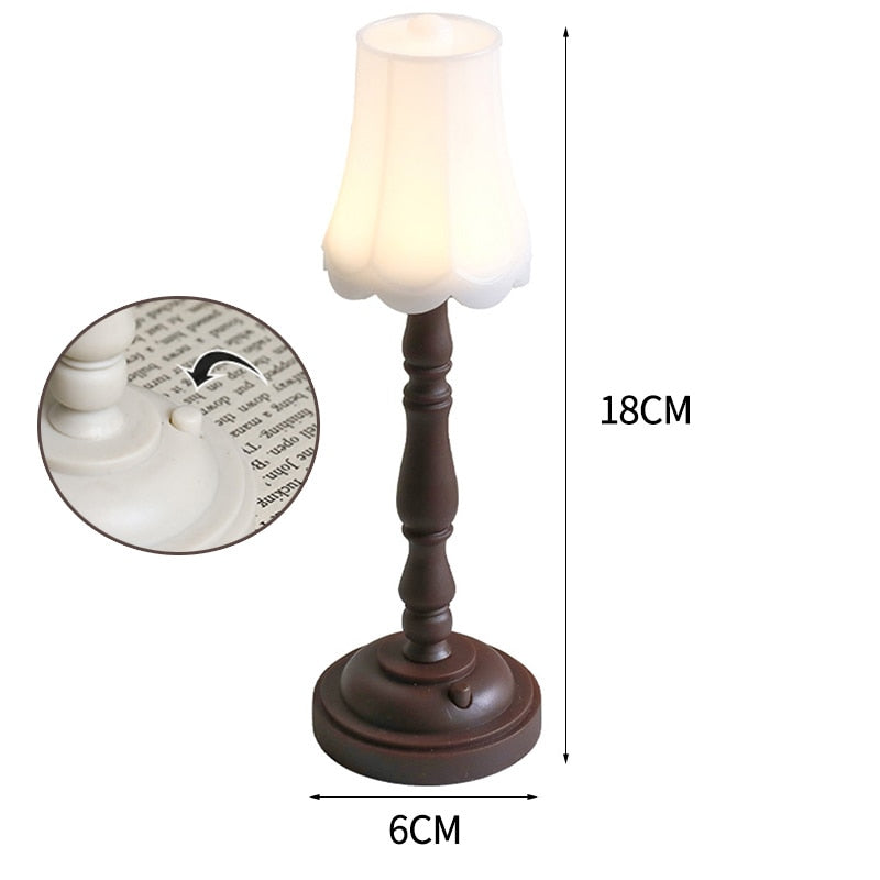 New Mini Retro Table Lamp LED Night Light Ornaments Home Decor Bedroom Bedside Lamp Floor Lamp Lighting Aesthetic Room Decor