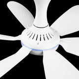 Silent 6 Leaves USB Powered Ceiling Canopy Fan with Remote Control Timing 4 Speed Hanging Fan for Camping Bed Dormitory Tent