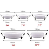 LED Downlight White Ceiling 5W 7W 9W 12W 15W AC 220V 230V 240V led downlight Cold  Warm white led light for Bedroom