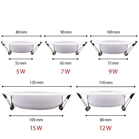 LED Downlight White Ceiling 5W 7W 9W 12W 15W AC 220V 230V 240V led downlight Cold  Warm white led light for Bedroom