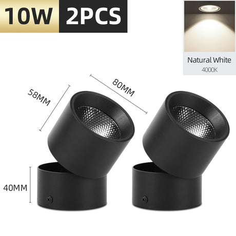 Surface Mounted Led Downlight Led Spot Light 220V 10/15/25W 110V Round Downlights Spot Led en-castrable Lighting Fixture for Home