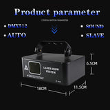 NEW 500mw RGB Laser Beam Line Scanner Projector DJ Disco Stage Lighting Effect Dance Party Wedding Holiday Bar Club DMX Lights