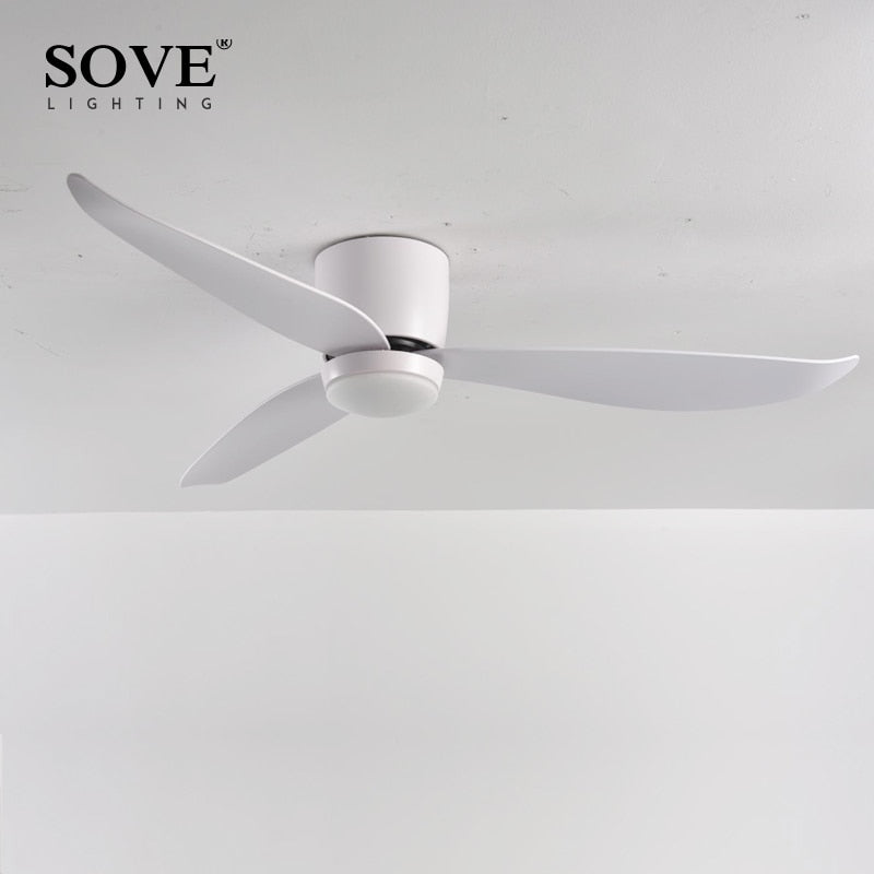 SOVE Modern Led Ceiling Fans With Lights Ceiling Light Fan Lamp Ceiling Fan With Remote Control Decorative BedroomHome 220v