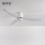 SOVE Modern Led Ceiling Fans With Lights Ceiling Light Fan Lamp Ceiling Fan With Remote Control Decorative BedroomHome 220v