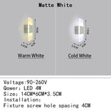 Mini 4/6/12/18W Led Acrylic Wall Lamp AC90-260V Long warm white Bedding Room Living Room Indoor wall lamp Bedroom Modern Simple