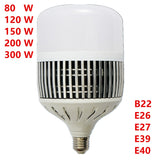 High Power Led Globe Bulb E27 E40 80W 120W 150W 200W 300W AC220V Energy Saving Ball Lamp Home Factory Floor Workshop Lighting
