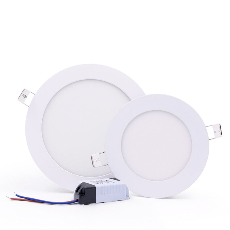 LED panel light Ultra thin Downlight lamp 3W 4W 6W 9W 12W 15W 18W 24W led ceiling recessed grid downlight slim round panel light