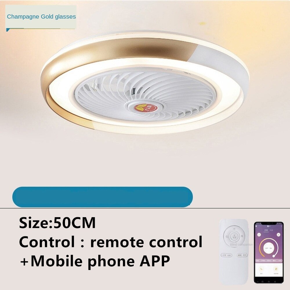 LED Ceiling Lamp Fan With Light And remote Control Silent Lights Fans For Home Bedroom Night Living Room Suspended Chandelier