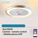 LED Ceiling Lamp Fan With Light And remote Control Silent Lights Fans For Home Bedroom Night Living Room Suspended Chandelier