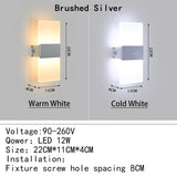 Mini 4/6/12/18W Led Acrylic Wall Lamp AC90-260V Long warm white Bedding Room Living Room Indoor wall lamp Bedroom Modern Simple