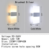 Mini 4/6/12/18W Led Acrylic Wall Lamp AC90-260V Long warm white Bedding Room Living Room Indoor wall lamp Bedroom Modern Simple