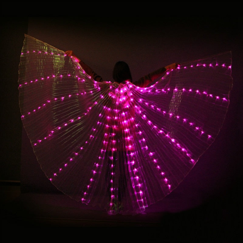  Rainbow Color Alas Angle Led Wings Adult Led Costume Circus Led Light Luminous Costumes Party Show Isis Wings Dancewear