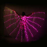  Rainbow Color Alas Angle Led Wings Adult Led Costume Circus Led Light Luminous Costumes Party Show Isis Wings Dancewear