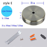 Black White Silver Bronze Ceiling Plate Wall Sconce Mount LED Base Vintage Pendant Lamp Disc Base Ceiling Canopy Free Shipping