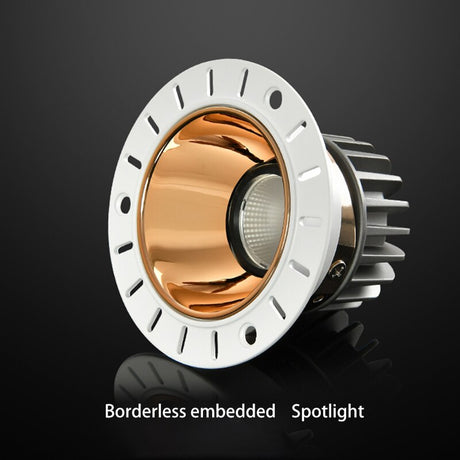 BRGT LED Spot Light Frameless Embedded Lights 7W COB Ceiling Lamp 85-265V Trim less Aluminum Recessed Downlight Indoor Lighting