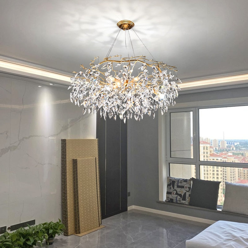 Modern Luxury LED Chandeliers Lighting for Dining Room Home Decoration Crystal Ceiling Chandeliers Lamp Furniture Living Room
