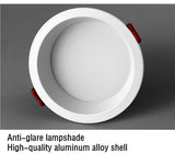 Recessed LED Downlight Anti-glare Black/White Dimmable LED Ceiling Light Bedroom Kitchen Tri-color Light LED Spotlight