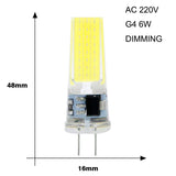 10pcs LED G4 COB Lamp AC DC 12V 220V Mini Dimming G4 LED Bulb Lampasas LED Lighting Replace Halogen Spotlight Chandelier LED Lamp