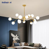 Creative Gold Black Chandelier Lights For Living Room Bedroom G9 Lamps Fixtures Lustres Indoor Lighting Luminaria Without Bulbs