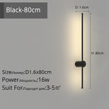 Simple Black White New Modern LED Wall Lights Living Study Room Bedroom Bedside Corridor Aisle Parlor Hall Lamps Indoor Lighting
