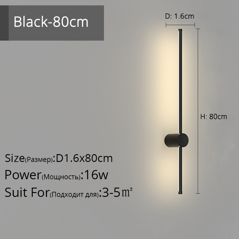 Simple Black White New Modern LED Wall Lights Living Study Room Bedroom Bedside Corridor Aisle Parlor Hall Lamps Indoor Lighting