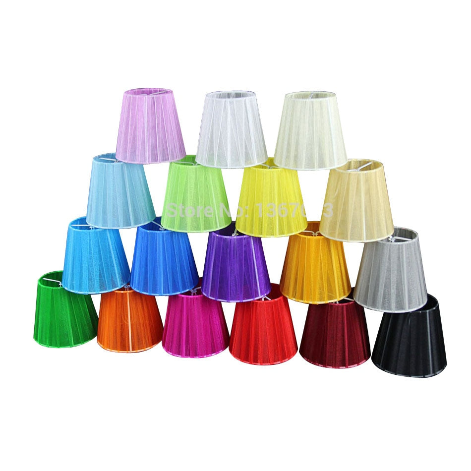 Mini Modern Lace Lamp shade For Chandelier, DIY Fabric Lampshades For Wall Lamp, Clip On